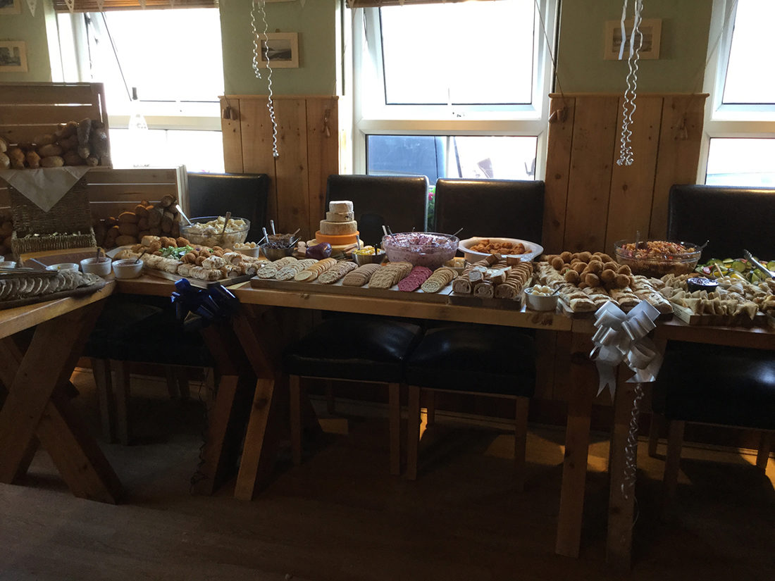 Wedding buffet and cheese selection
